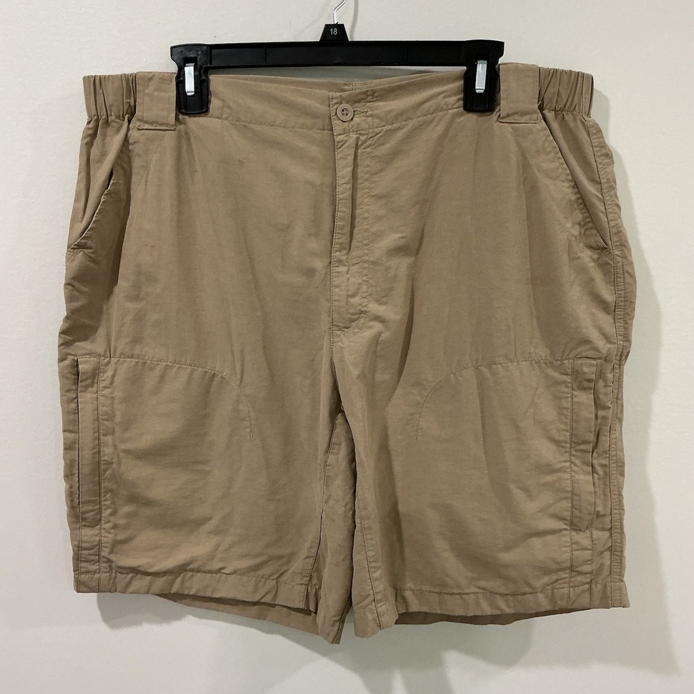 Woolrich Cargo Shorts Mens 38 Khaki Tan Cotton Utility Hiking Relaxed‎ Travel